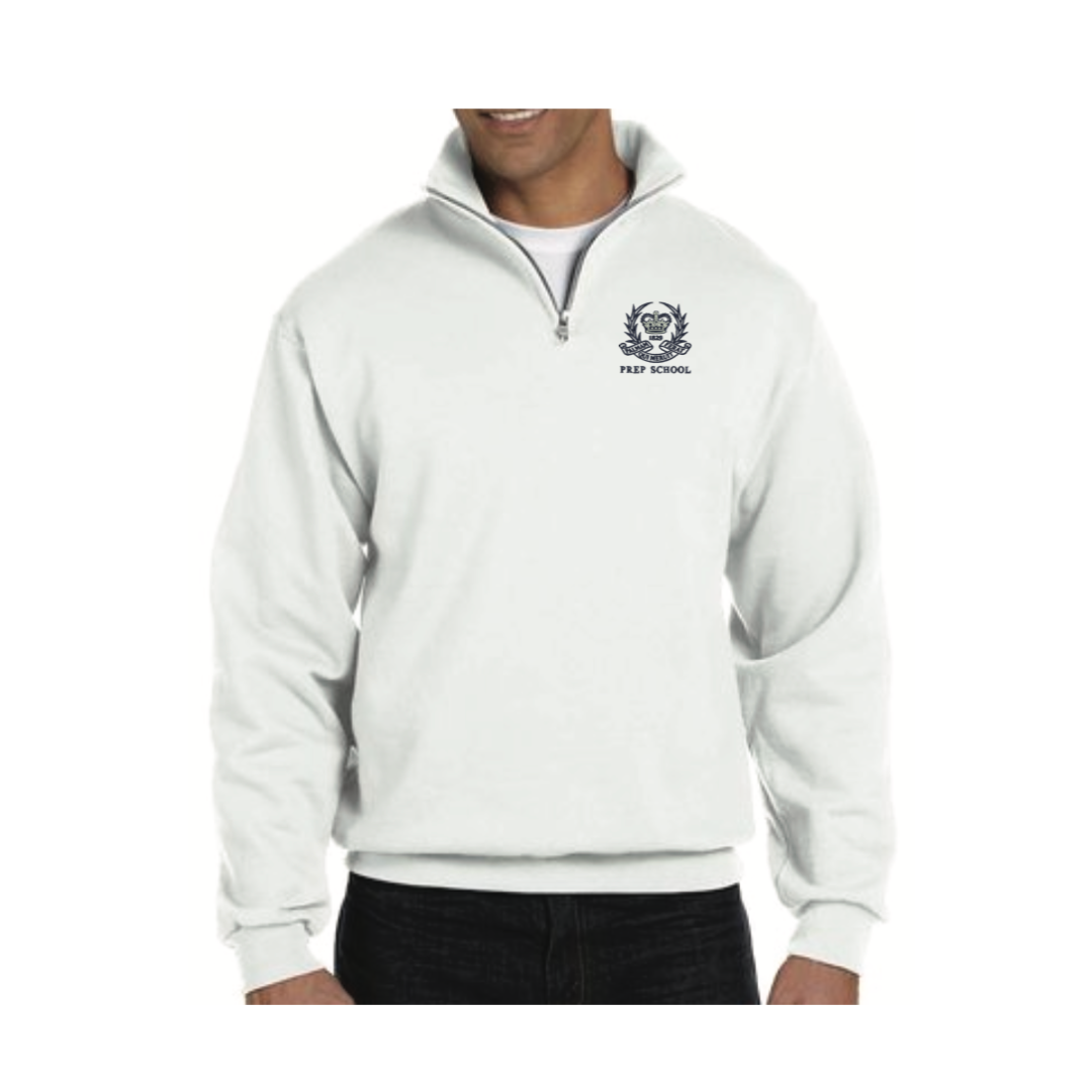 Half zip college sweatshirt discount