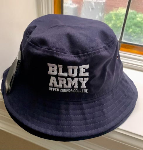 Bucket Hat Blue and White, "Blue Army"